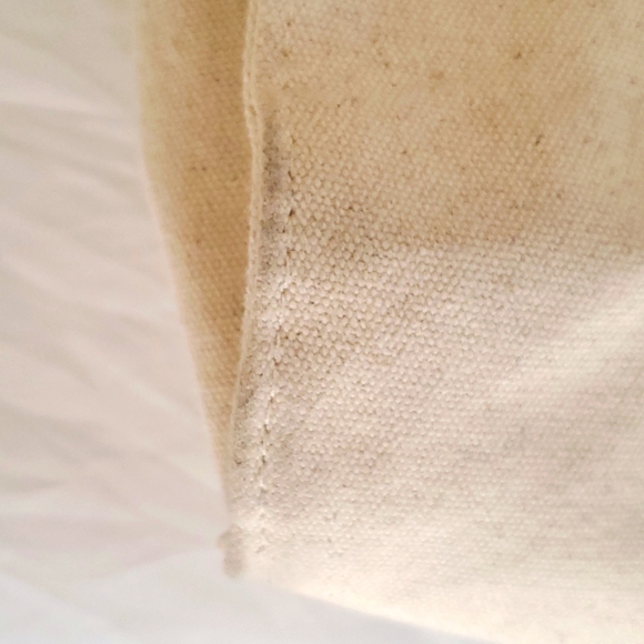 Canvas Tote Bag Back To Nature Handbag Beige 6 Pockets Time & Tru - Picture 9 of 9